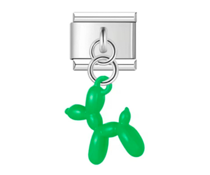 Charm Italiano Globo de Perro Verde