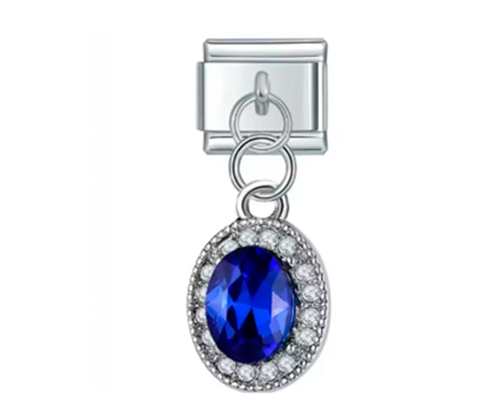 Charm Italiano Diamantado Azul