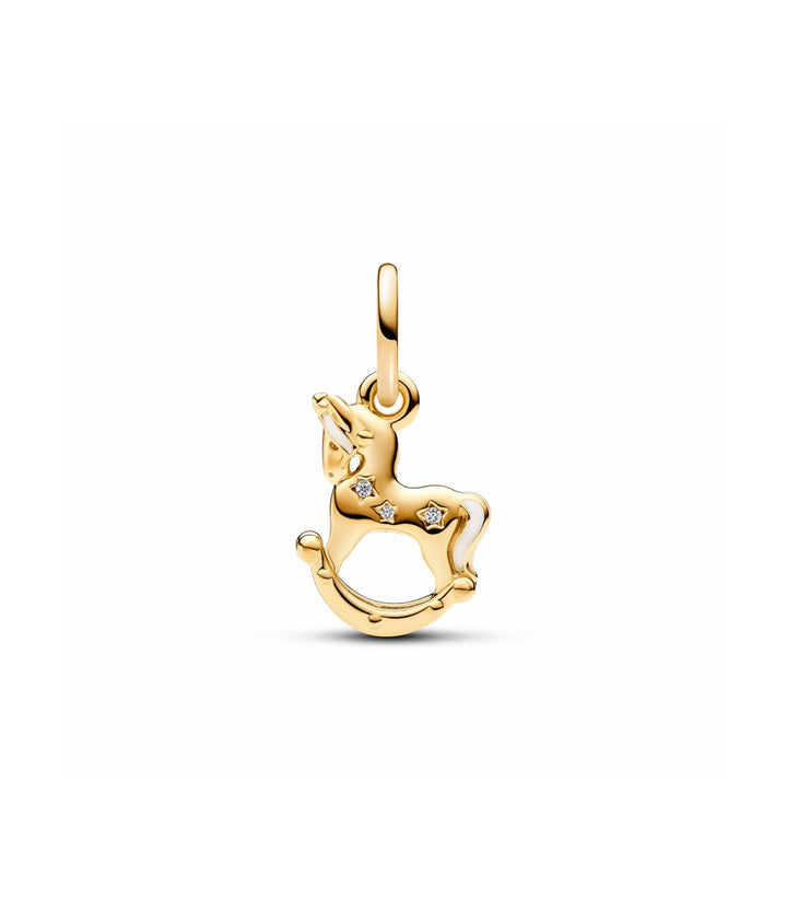 Charm Caballito de Navidad Dorado