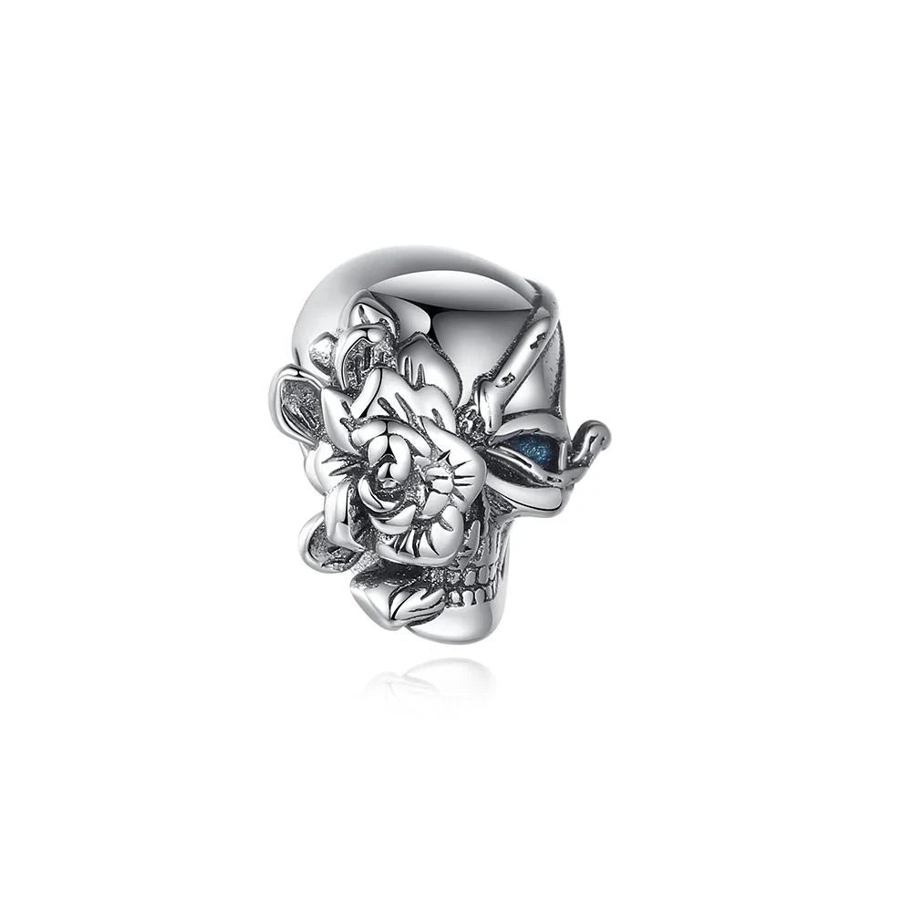 Charm Calavera con Flores