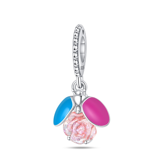 Charm Luciérnaga y Rosa