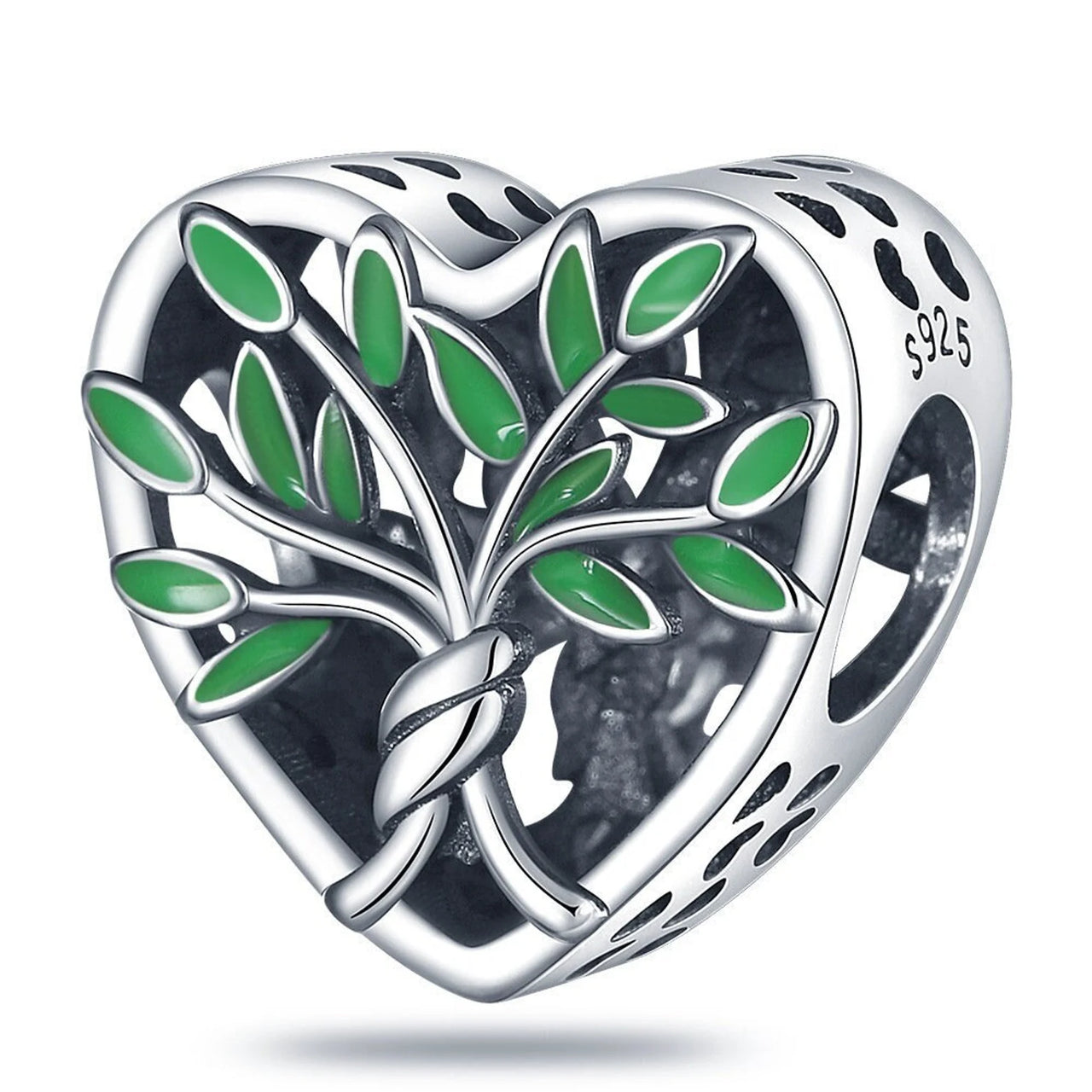 Charm Corazon de Arbol Verde