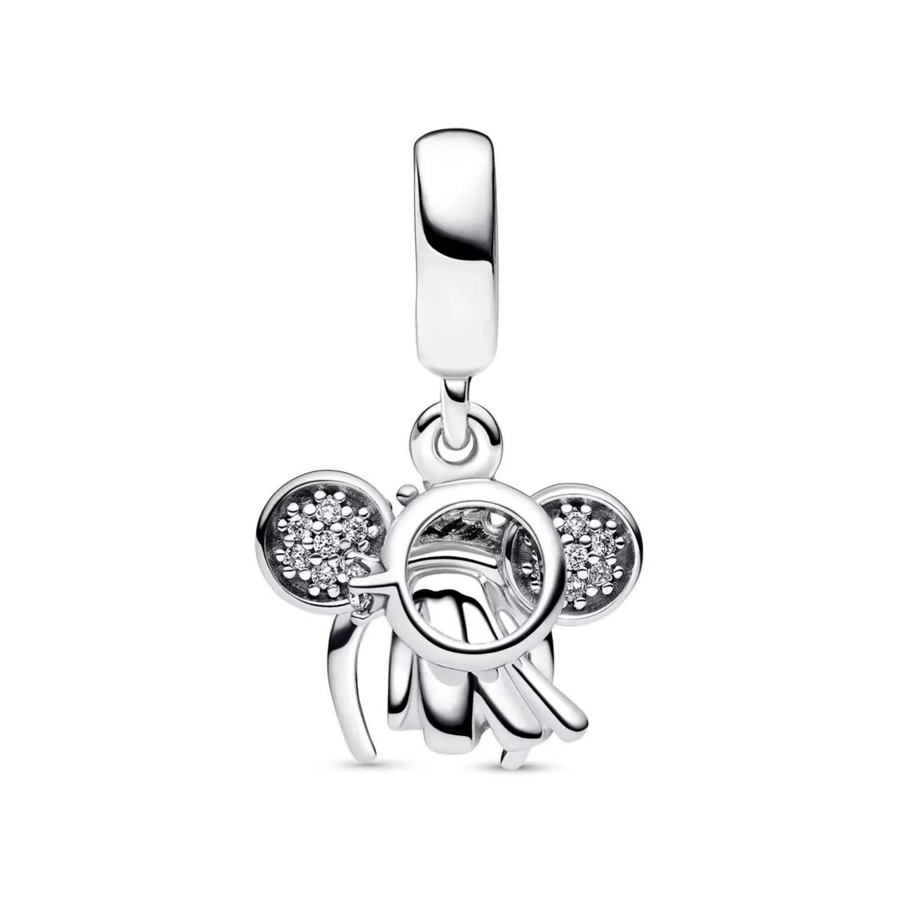 Charm Orejas de Minnie Mouse con Velo Diamantado