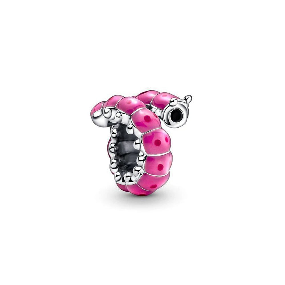 Charm Oruga Rosa