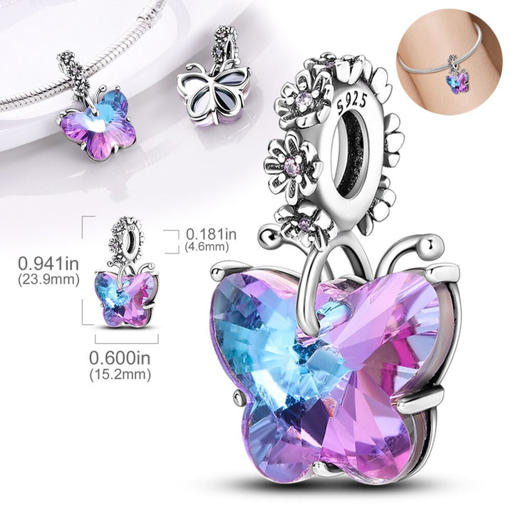 Charm Mariposa Multicolor con Flores