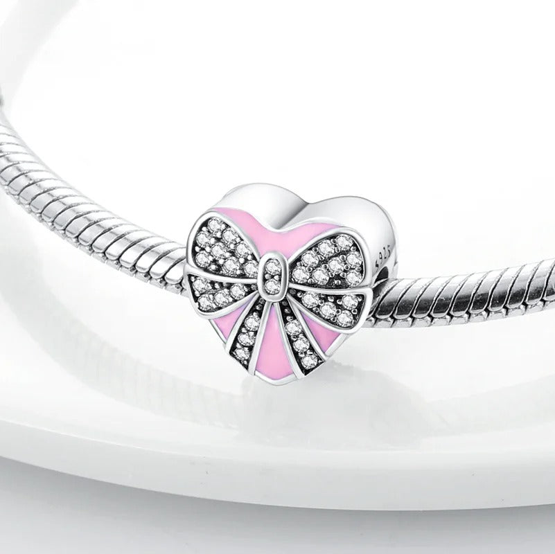 Charm Corazon de Regalo Diamantado