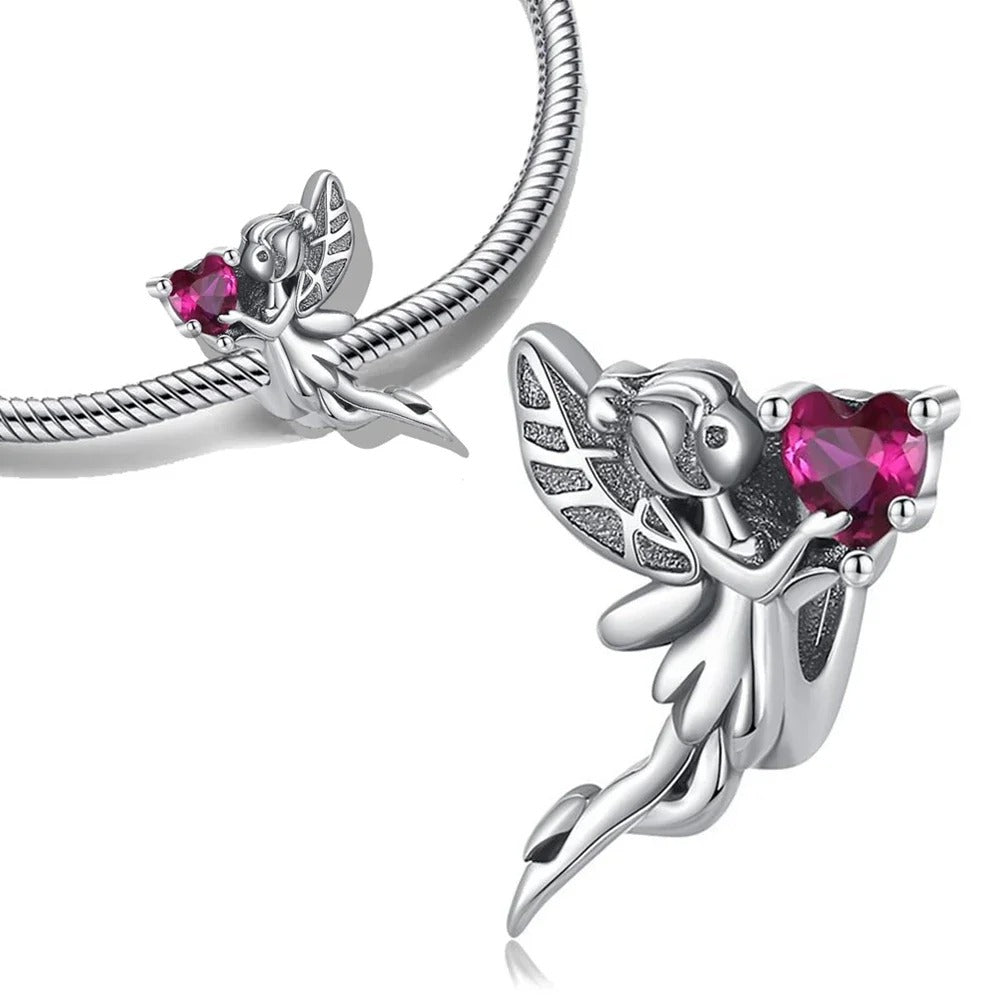 Charm Campanita & Corazon Rosa