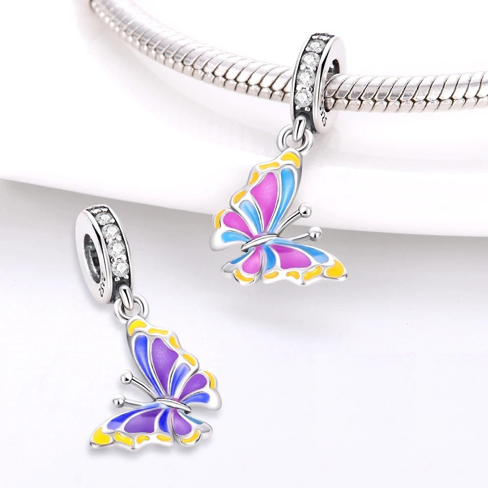 Charm Mariposa de Colores Fluorescente