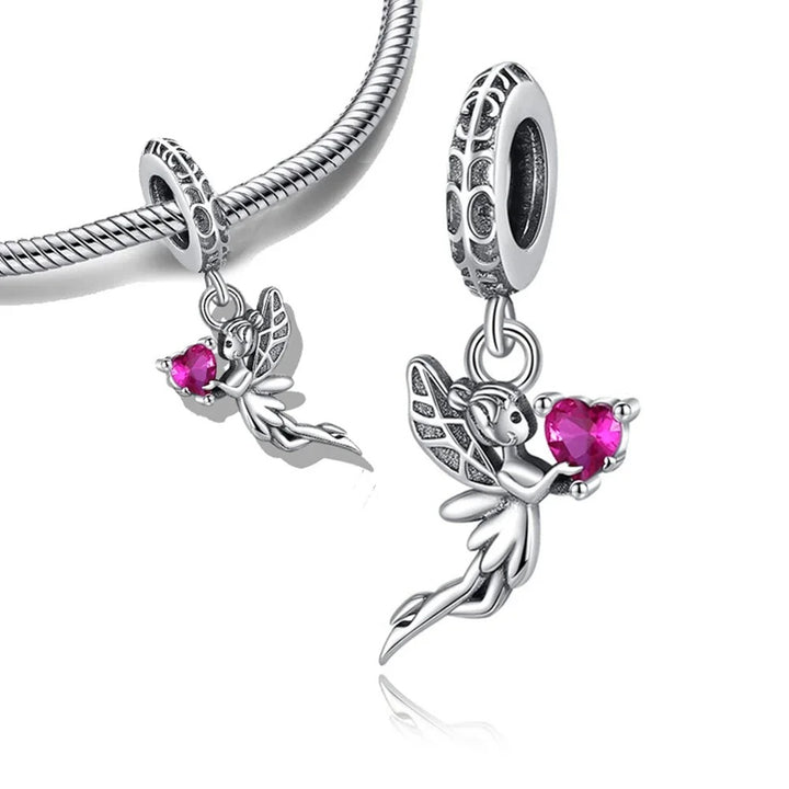 Charm Hada y Corazón Rosa