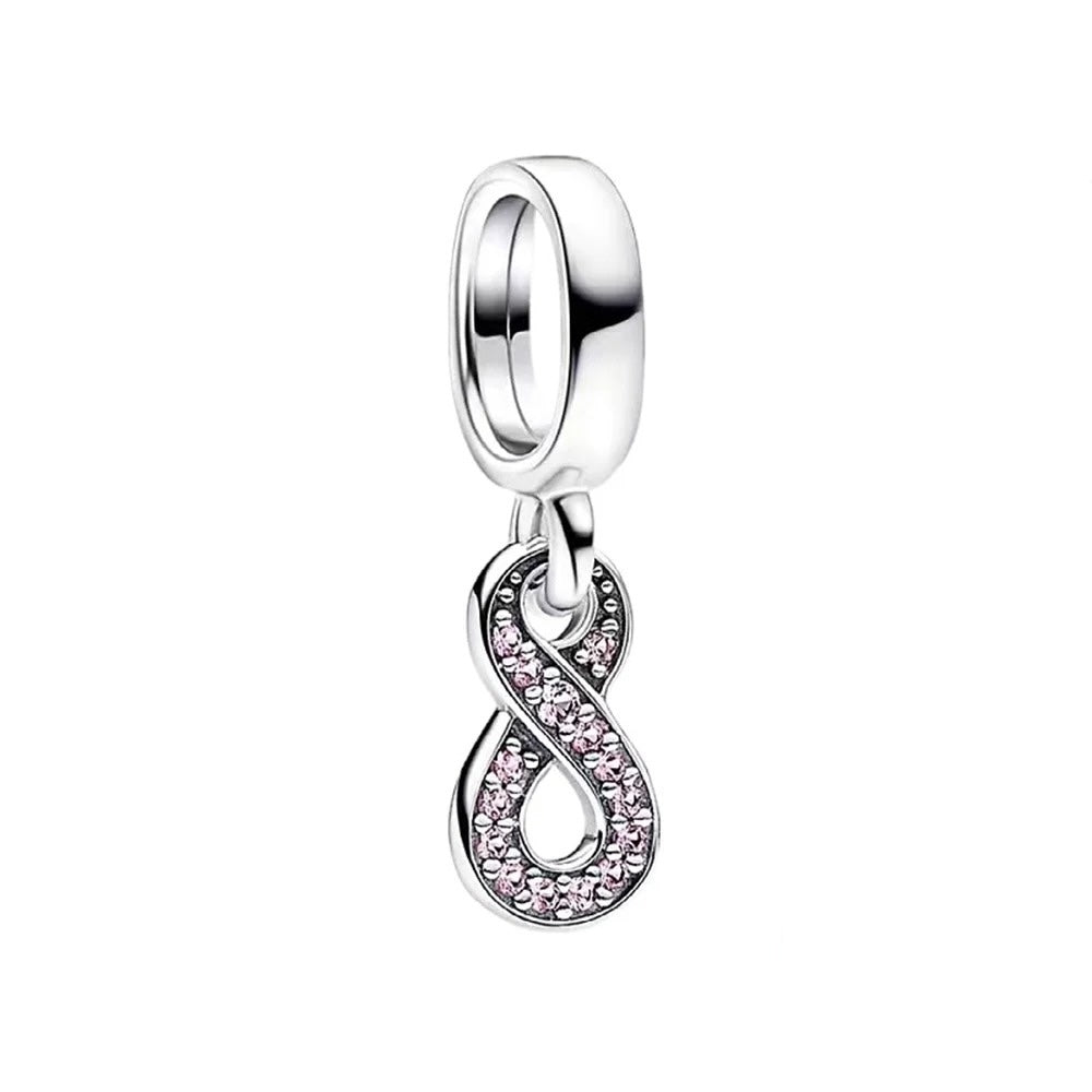 Charm Infinito Rosa Diamantado