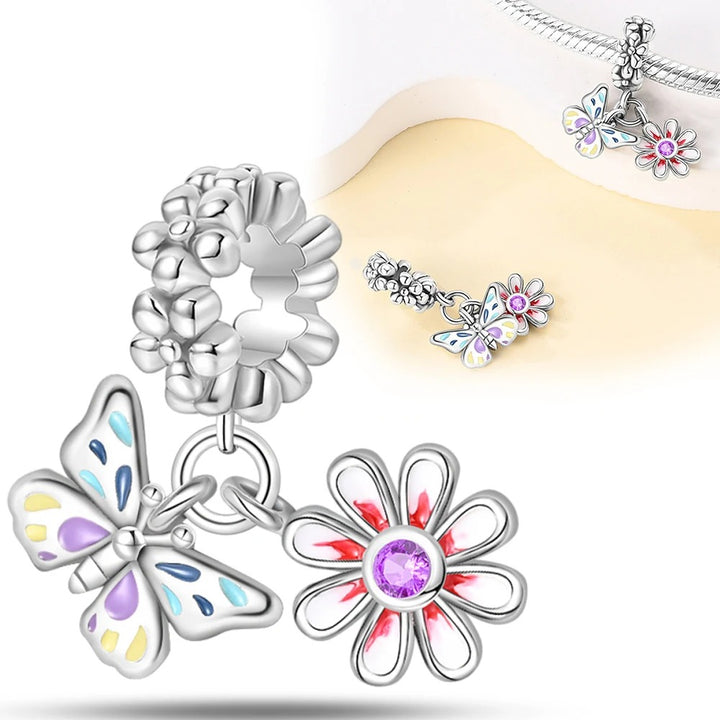 Charm Mariposa y Flor "Verano Hermoso"