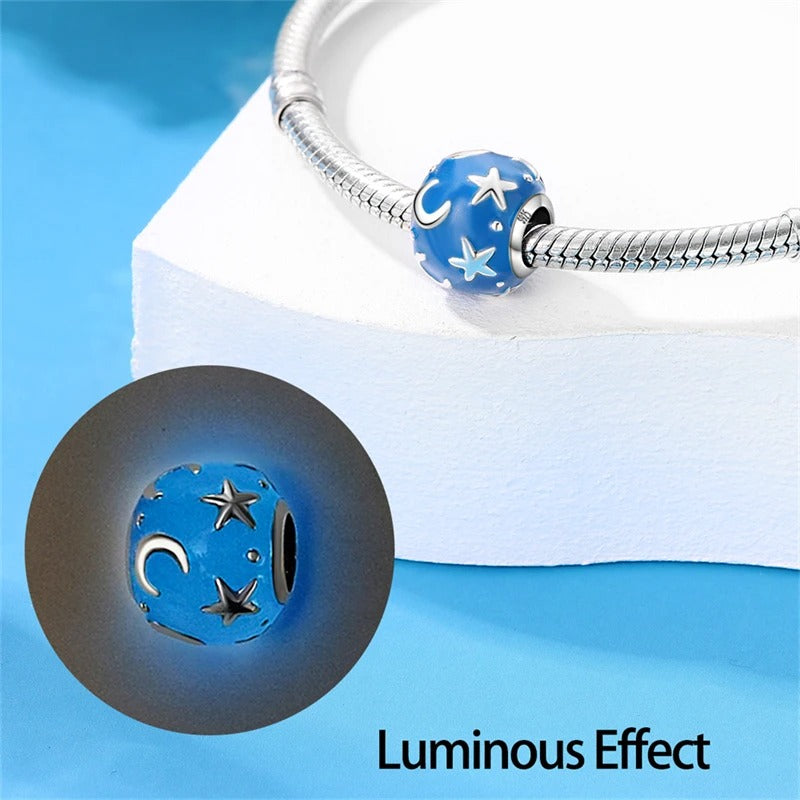 Charm Esfera Luna y Estrellas Fluorescente