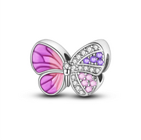 Thumbnail for Charm Mariposa Rosa Diamantada