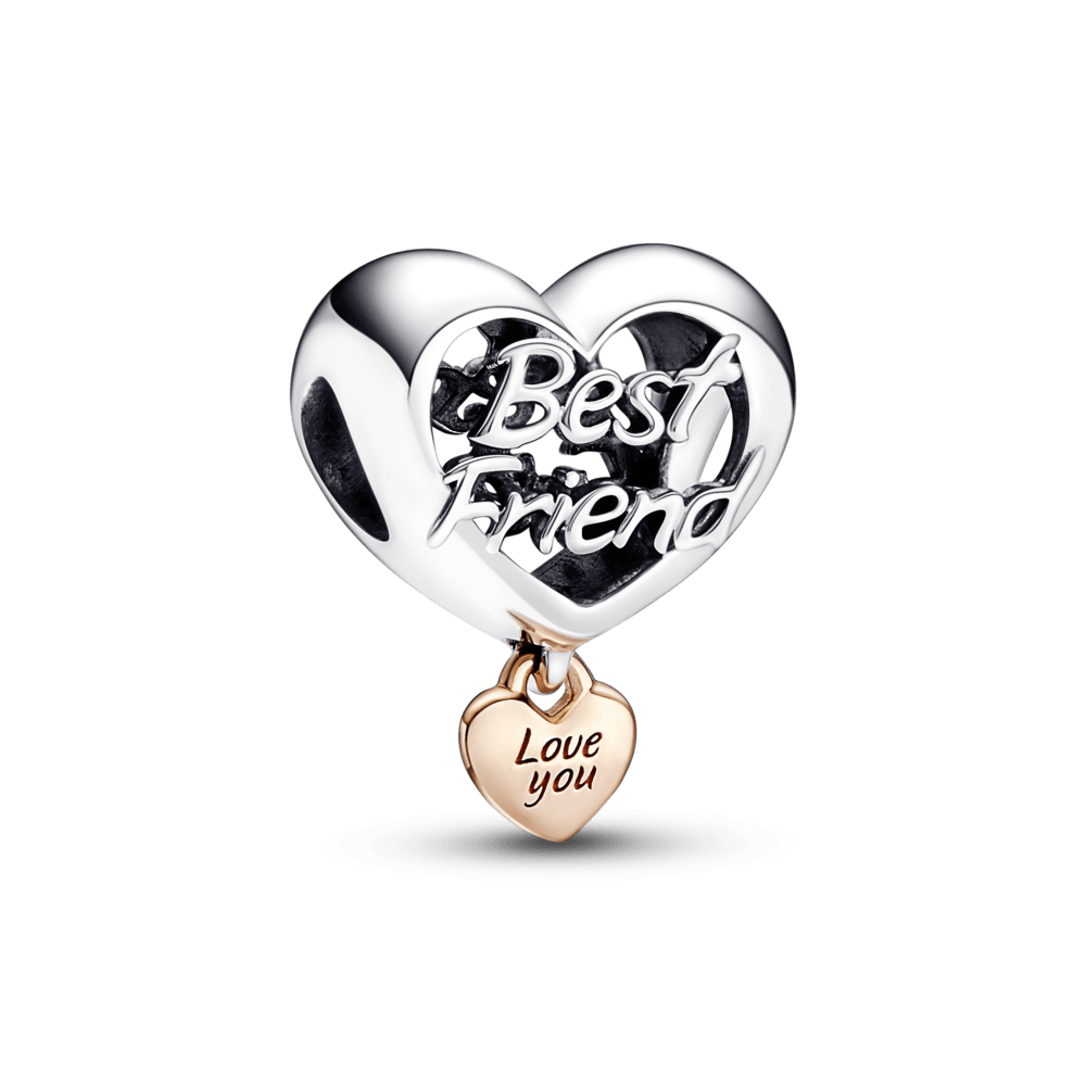 Charm Corazon Best Friend Plateado