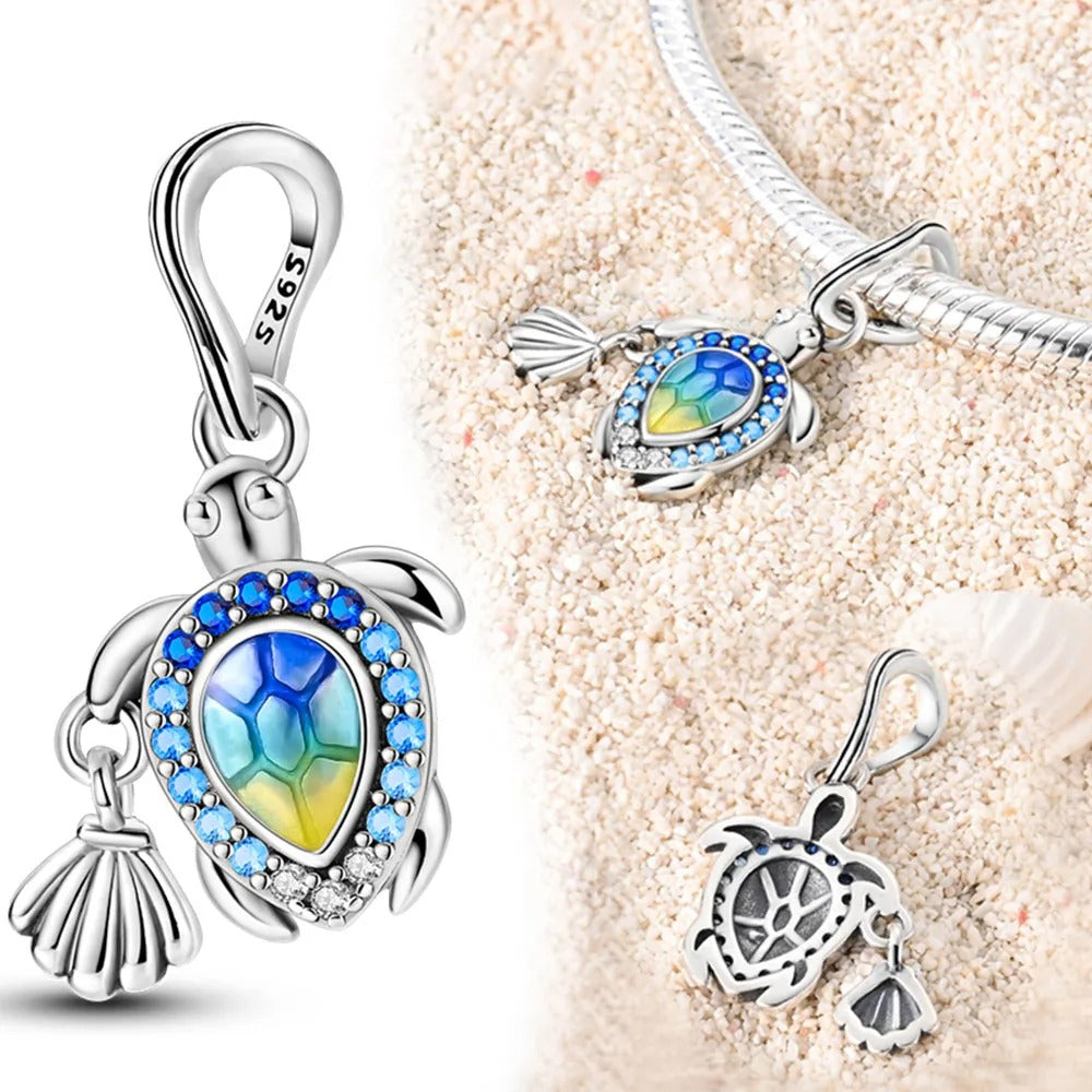 Charm Tortuga Azul y Concha