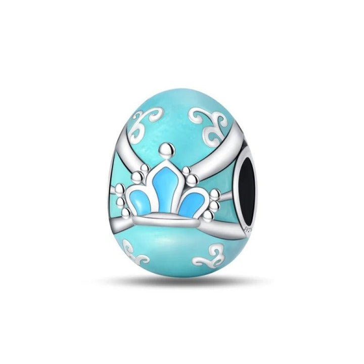 Charm Huevo de Pascua Azul Fluorescente