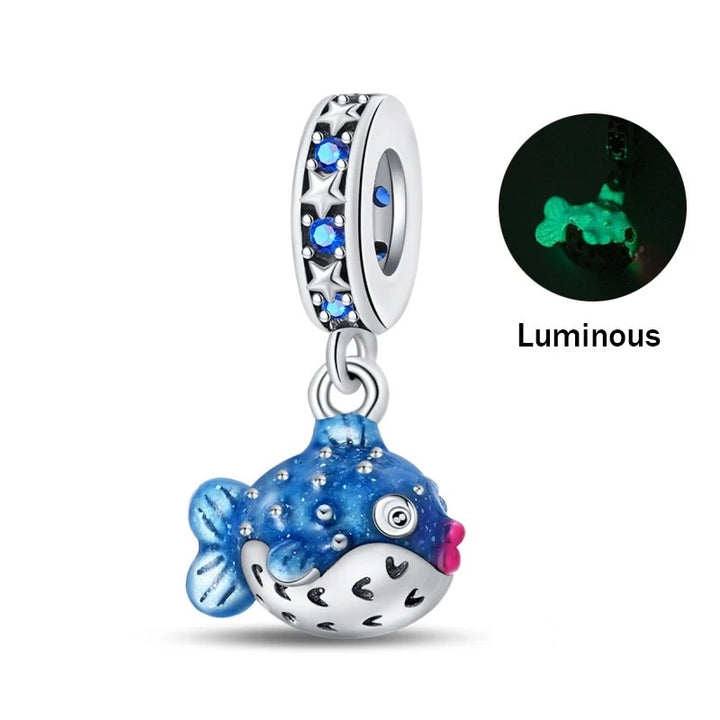 Charm Pez Globo Azul