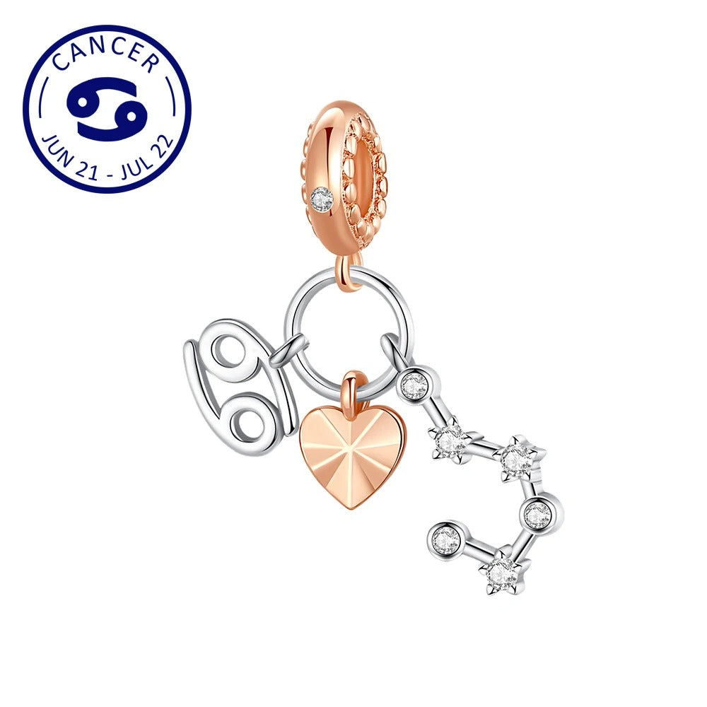 Charm Constelación del Zodíaco Cáncer y Corazón