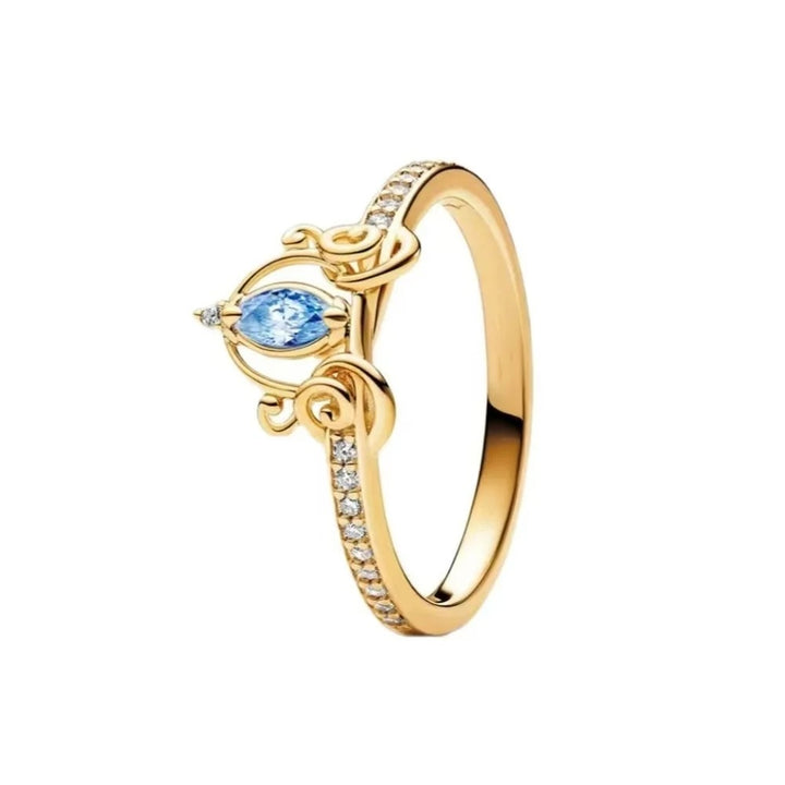 Anillo Corona Dorada de Cenicienta