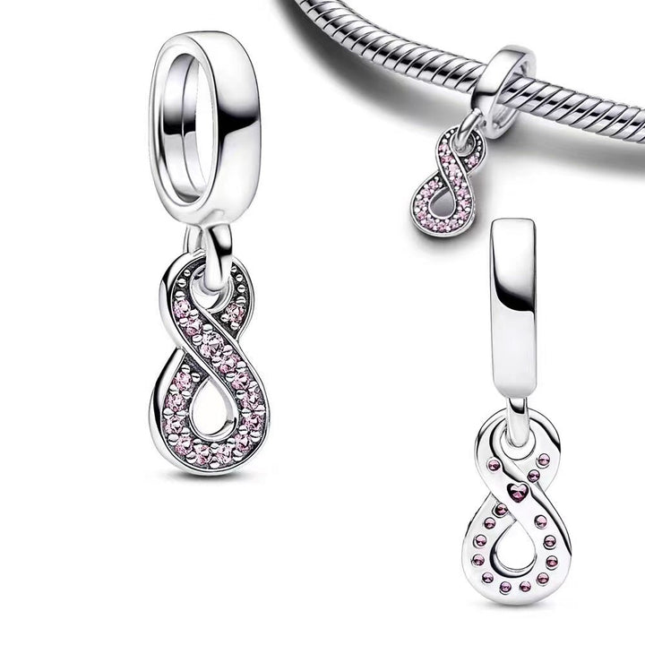 Charm Infinito Rosa Diamantado