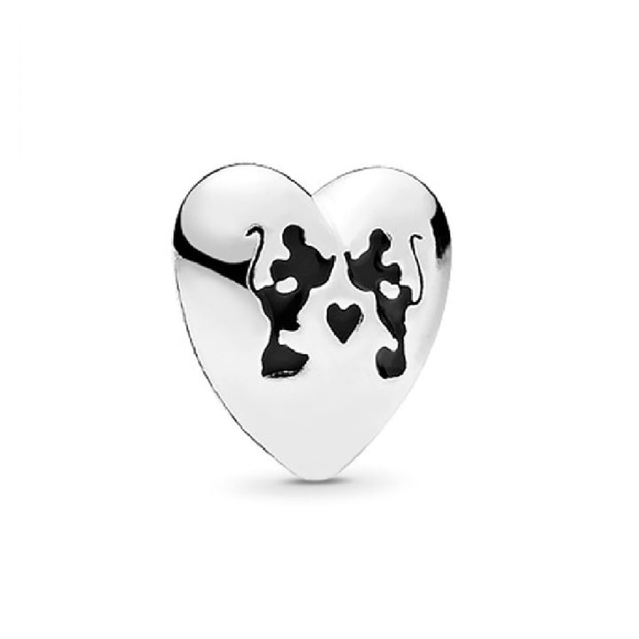 Charm Corazon "Beso de Mickey & Minnie"