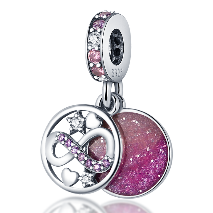 Charm Infinito Rosa Estrellado