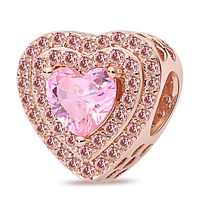 Thumbnail for Charm Corazon Rosa Diamantado