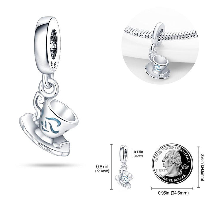 Charm Taza Plateada