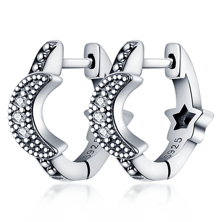 Aretes Luna Eterna Diamantada