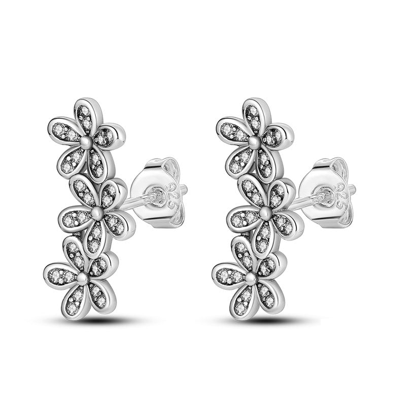 Aretes Flores Brillantes