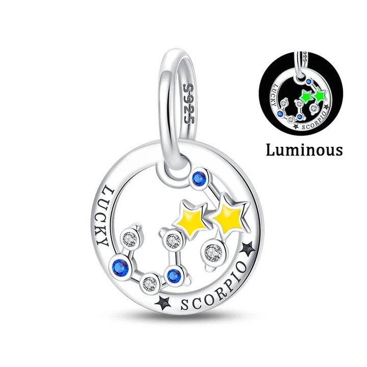 Charm Constelación de Escorpio Fluorescente