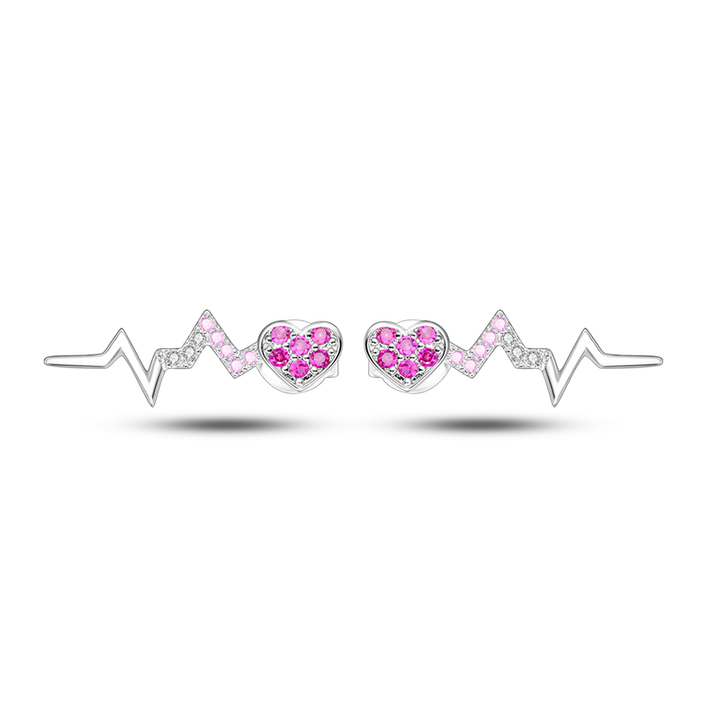 Aretes Corazon Rosa Eterno