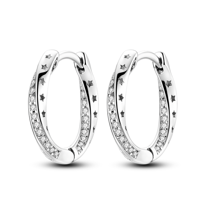 Aretes Media Estrella Brillante