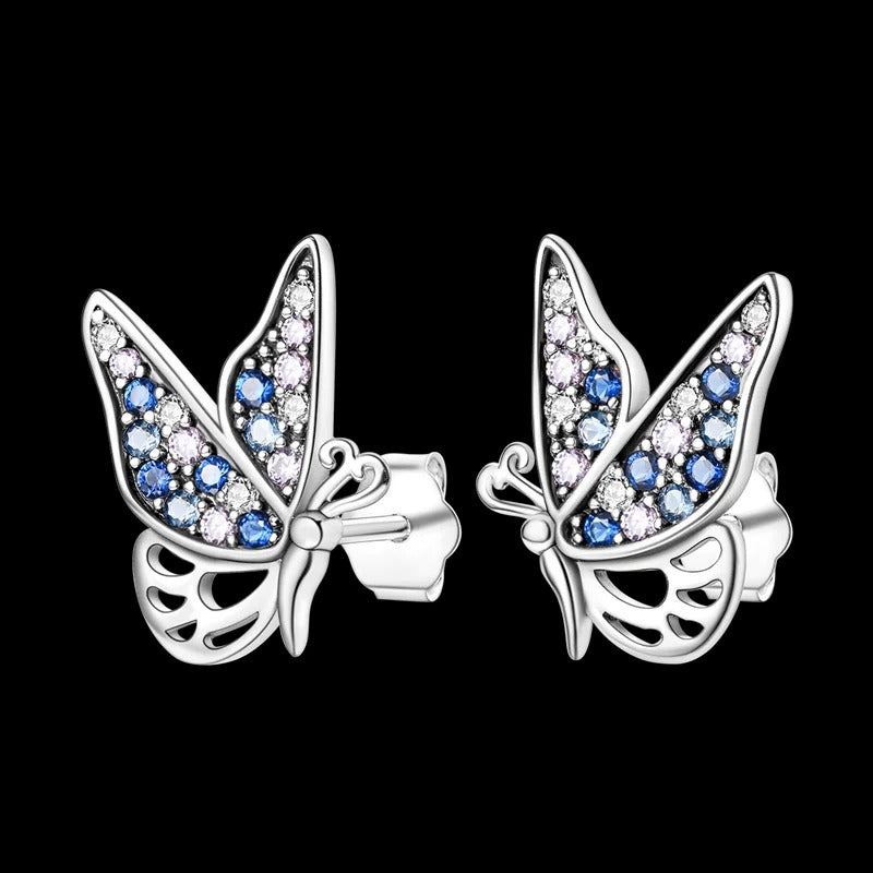 Aretes Mariposa Celestial Diamantada