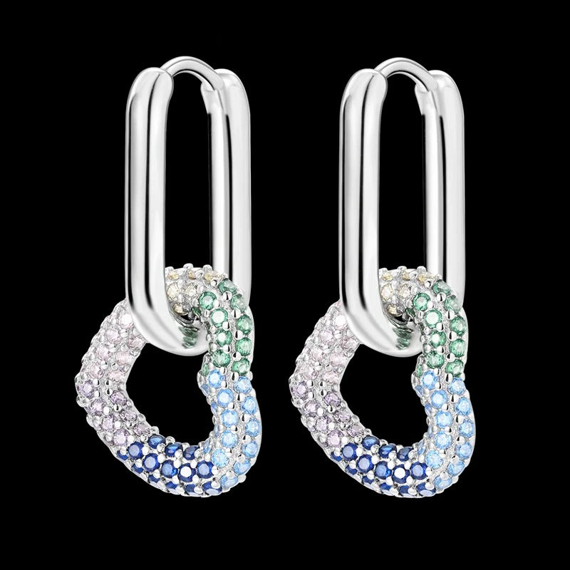 Aretes Corazon de Crystales