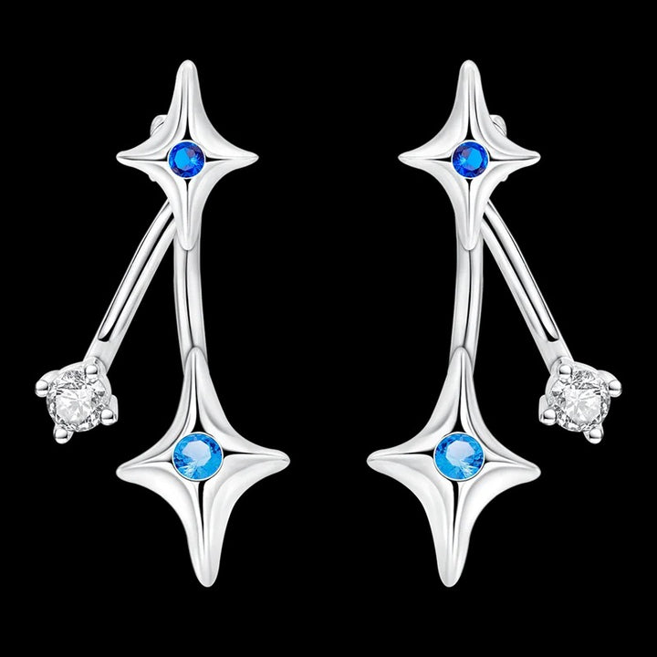 Aretes Estrella Celestial Plateado