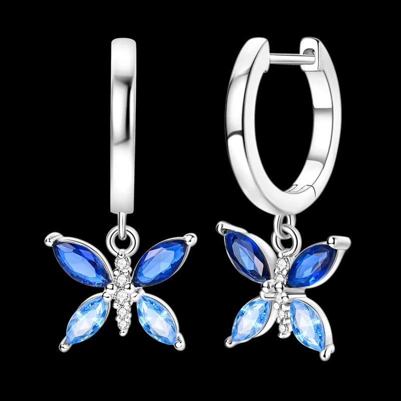 Aretes Mariposa Azul Cielo