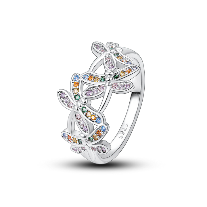 Anillo Libelulas Diamantadas