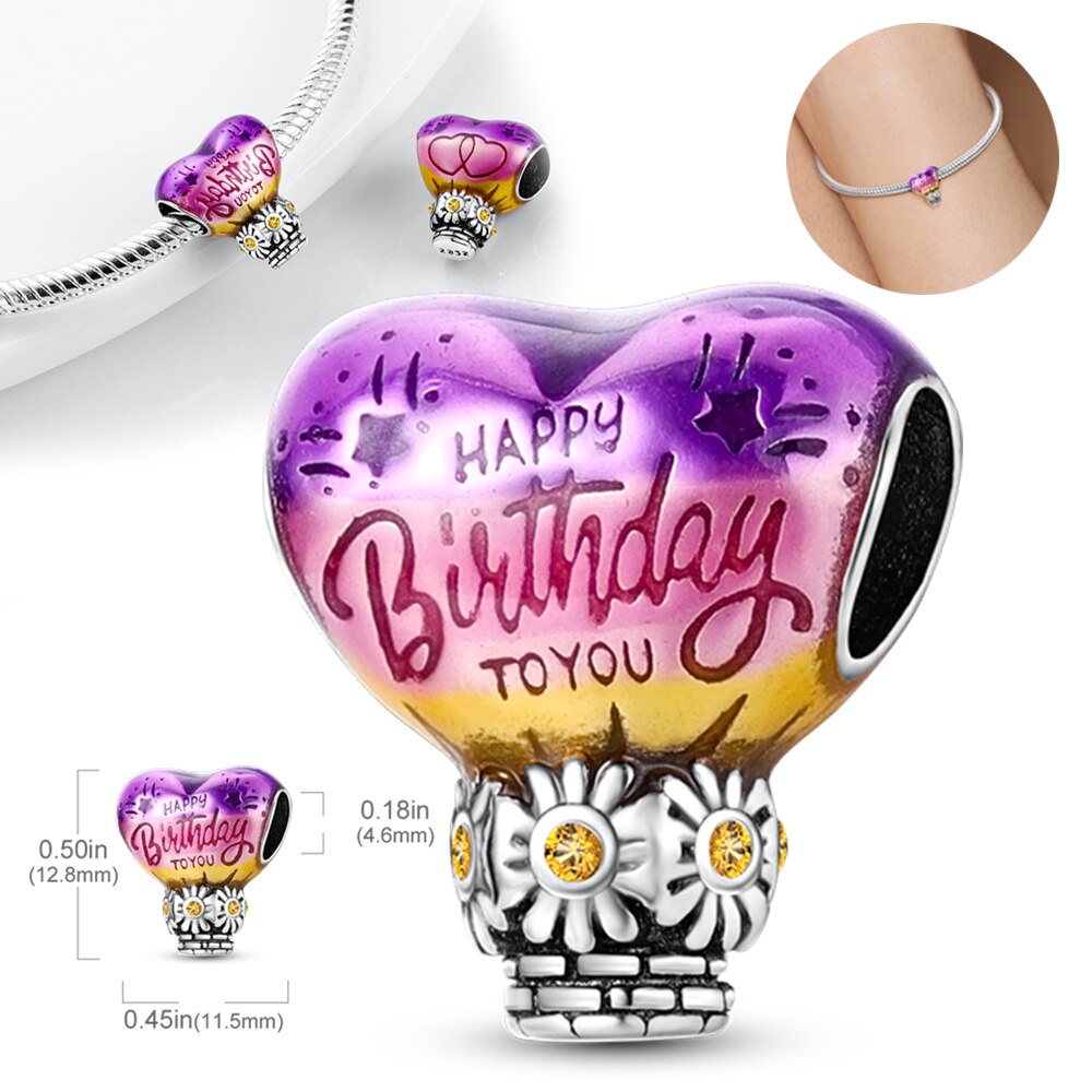 Charm Corazon de "Happy Birthday To You"