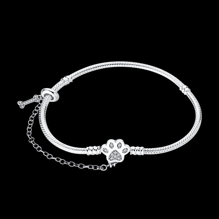 Pulsera Huella de Perrito y Hueso