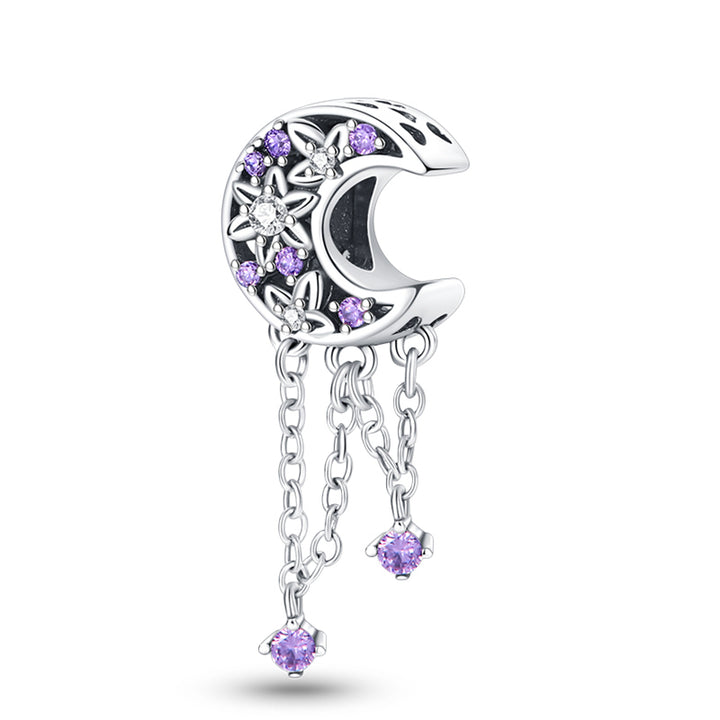 Charm Atrapasueños Luna de Piedra Morada