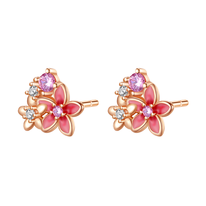 Aretes Flores Rosas