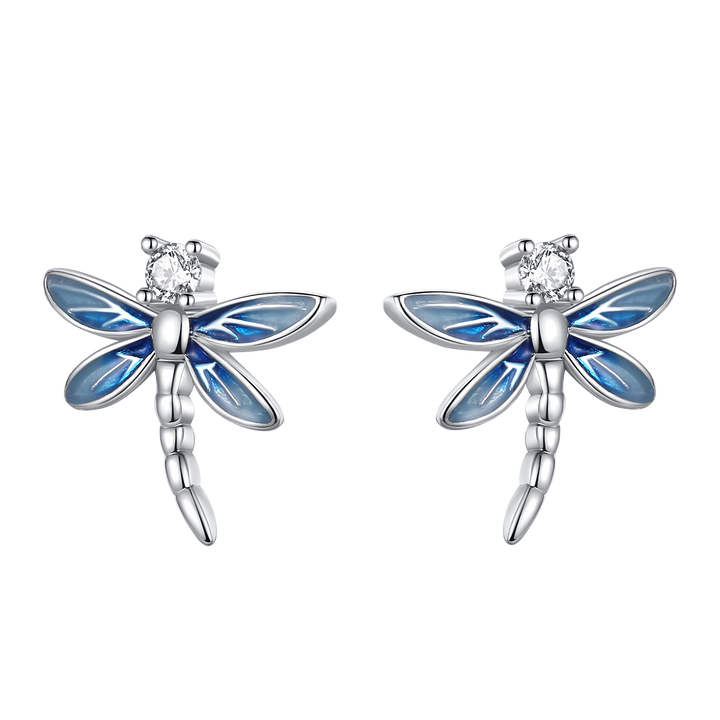 Aretes Libelula Azul