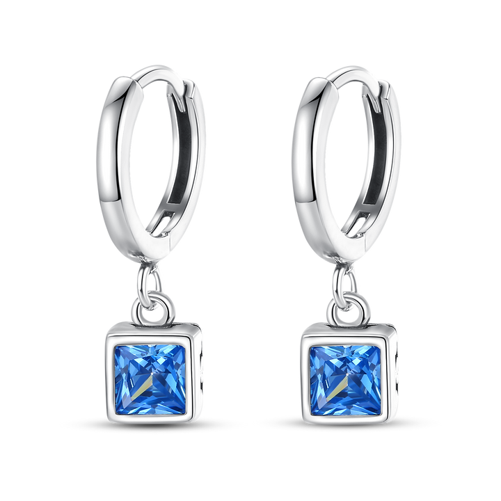 Aretes Cuadro Azul
