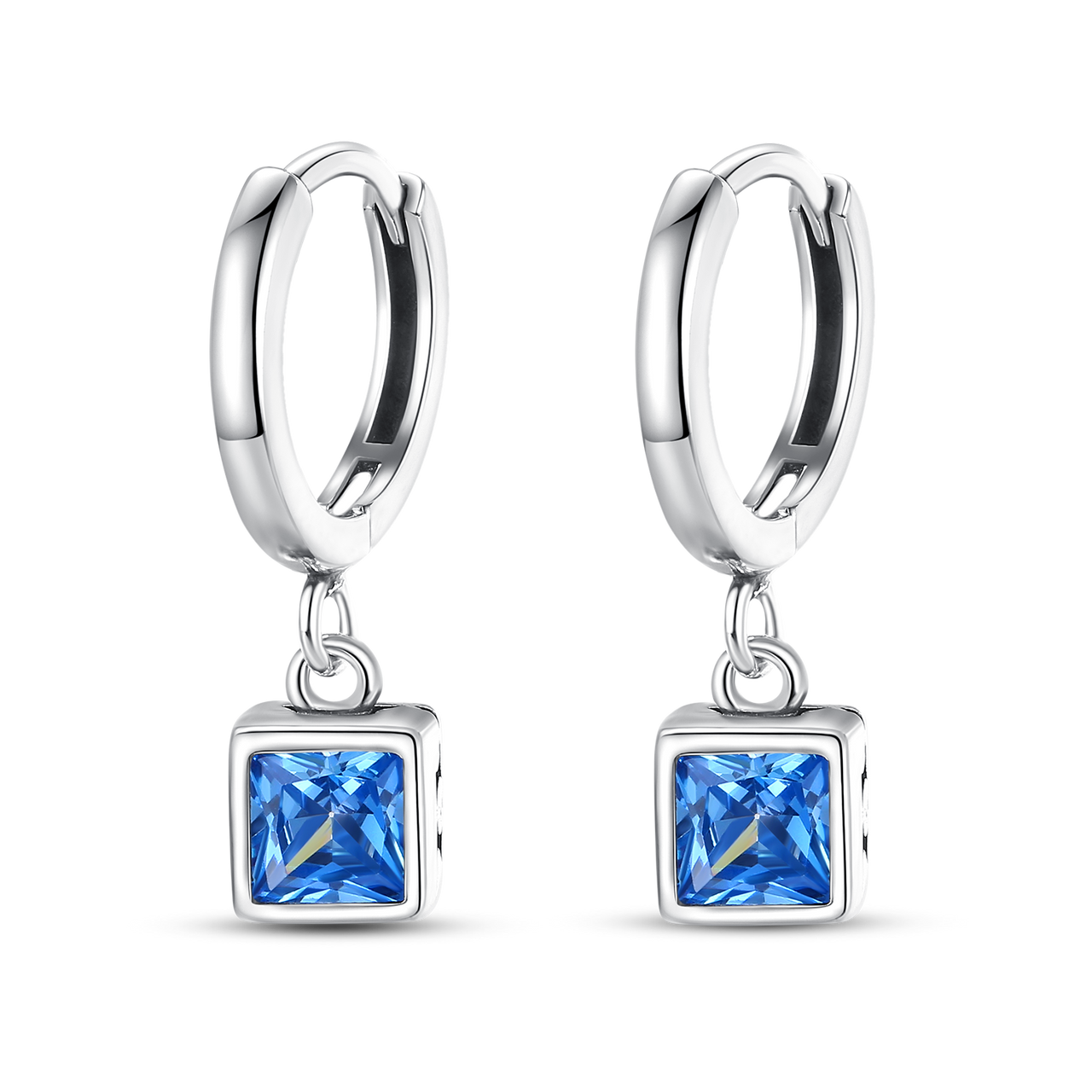 Aretes Cuadro Azul