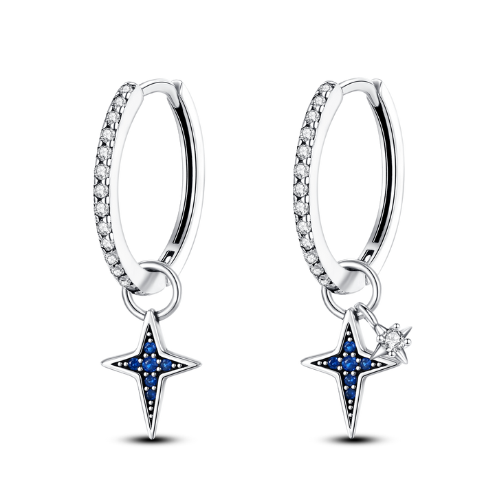 Aretes Estrella del Oriente Azul