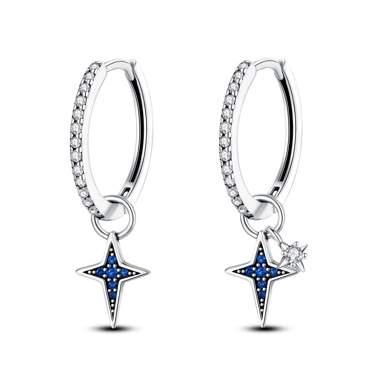 Aretes Estrella del Oriente Azul