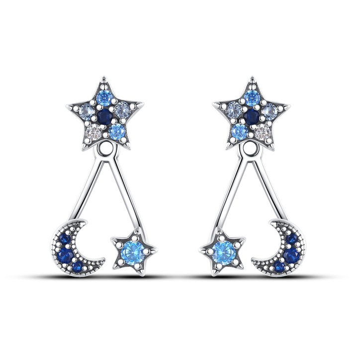 Aretes Luna & Estrella Brillante