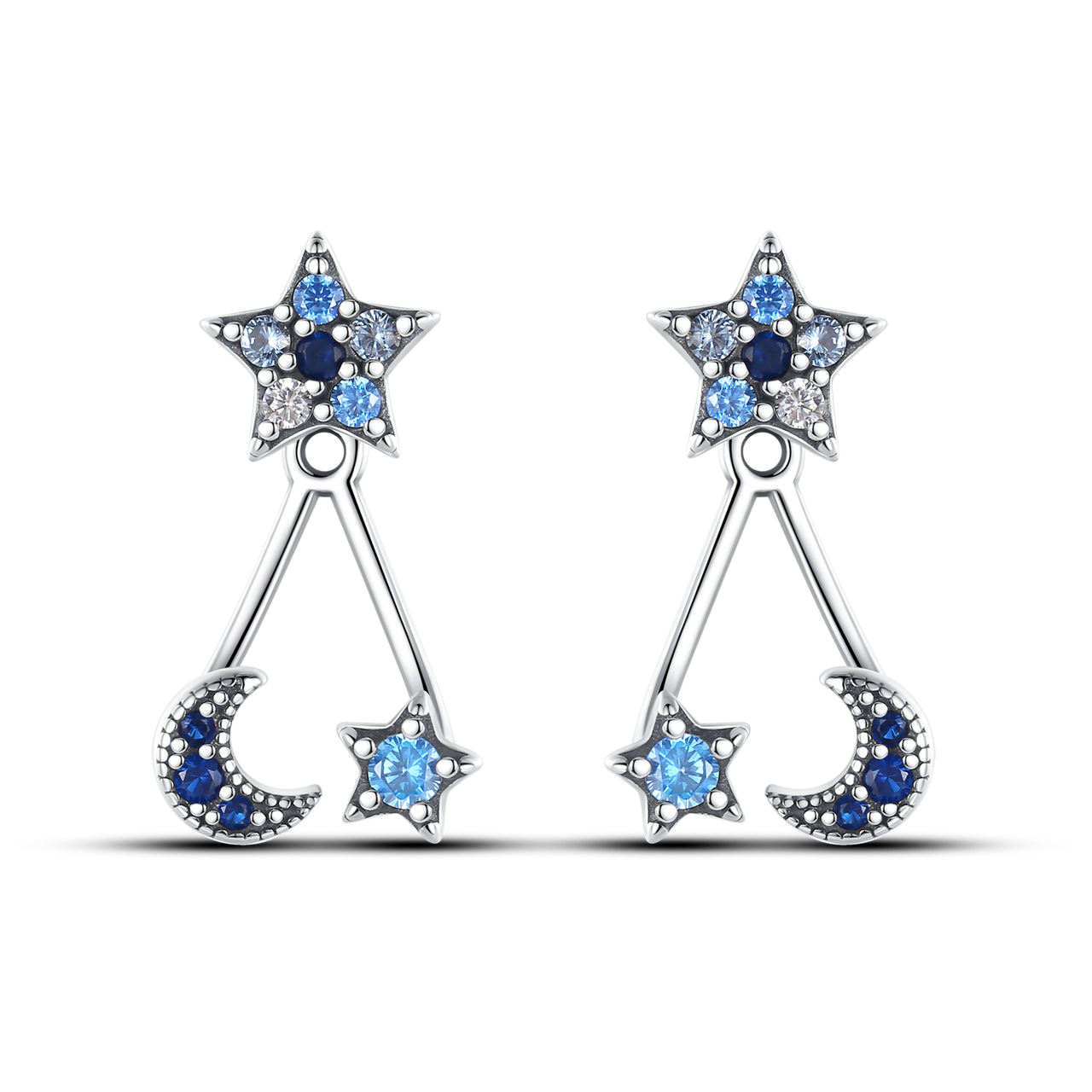 Aretes Luna & Estrella Brillante