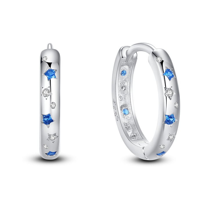 Aretes Estrellas de Piedra Azul